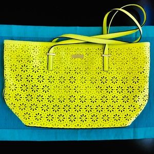 Kate Spade Lime-Green Floral Shoulder Bag